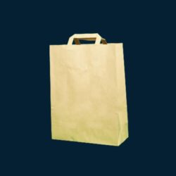 La-boutique-surfilm-sacs de courses-sacs-papier-kraft-par-couleur-Sac papier kraft brun recyclé et recyclable à poignées plates 27+12x36